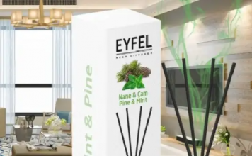 Odorizantul de Cameră Eyfel 120ml aromele iernii 2023 : Aroma de Pin și Menta cu Aroma Plăcintei cu Mere